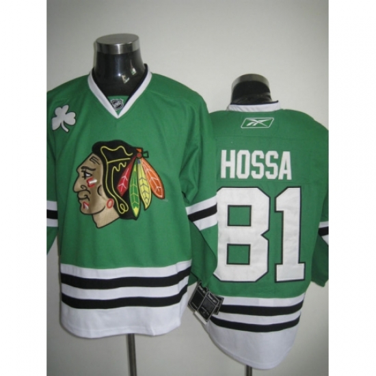 Chicago Blackhawks 81 Marian Hossa Green Jersey Chicago Blackhawks 81 Marian Hossa Green Jersey
