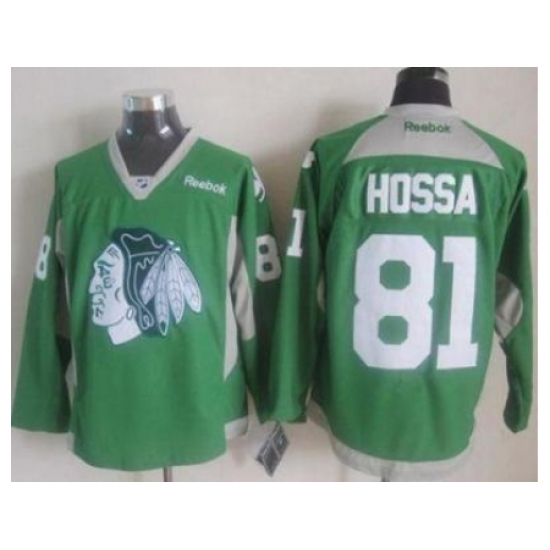 Chicago Blackhawks #81 Marian Hossa Green Practice Stitched NHL Jersey Chicago Blackhawks #81 Marian Hossa Green Practice Stitched NHL Jersey