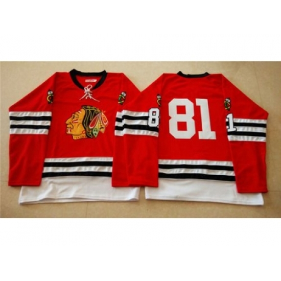 Chicago Blackhawks #81 Marian Hossa Red Mitchell And Ness 1960-61 Stitched NHL Jersey Chicago Blackhawks #81 Marian Hossa Red Mitchell And Ness 1960-61 Stitched NHL Jersey