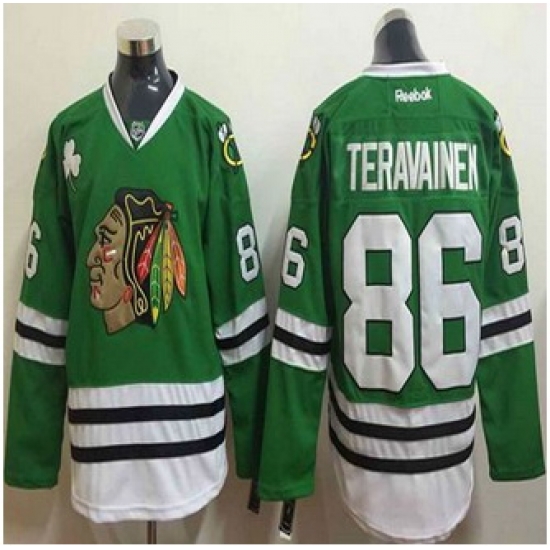 Chicago Blackhawks #86 Teuvo Teravainen Green Stitched NHL Jersey Chicago Blackhawks #86 Teuvo Teravainen Green Stitched NHL Jersey