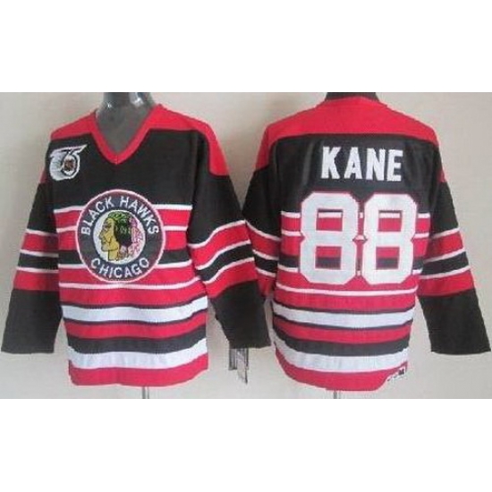 Chicago Blackhawks 88 Patrick Kane Black 75th Throwback CCM NHL Jerseys Chicago Blackhawks 88 Patrick Kane Black 75th Throwback CCM NHL Jerseys