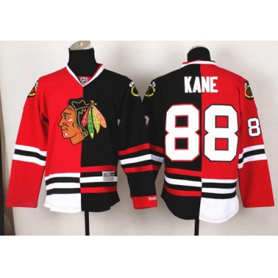 Chicago Blackhawks 88 Patrick Kane Black Red Split NHL Jerseys Chicago Blackhawks 88 Patrick Kane Black Red Split NHL Jerseys