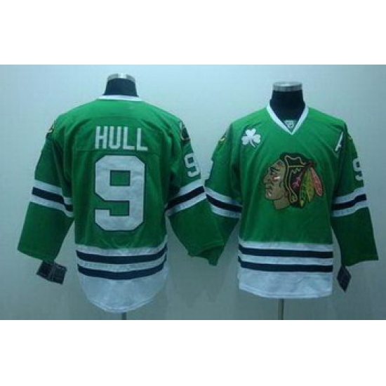 Chicago Blackhawks #9 Bobby Hull Green Jerseys Chicago Blackhawks #9 Bobby Hull Green Jerseys