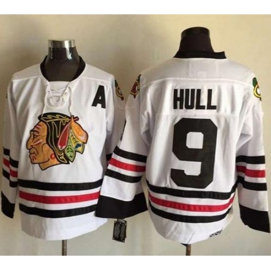 Chicago Blackhawks #9 Bobby Hull White CCM Throwback Stitched NHL Jersey Chicago Blackhawks #9 Bobby Hull White CCM Throwback Stitched NHL Jersey