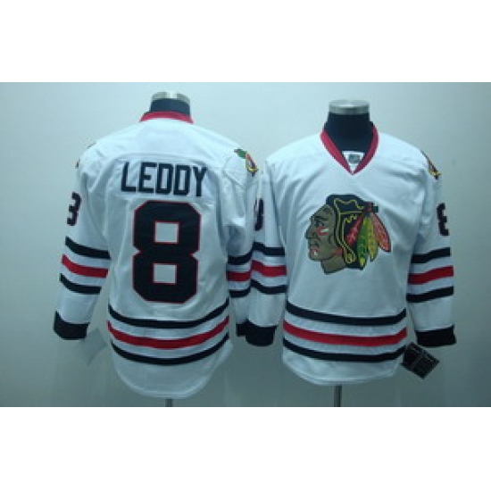 Chicago Blackhawks leddy 8 white hockey jerseys Chicago Blackhawks leddy 8 white hockey jerseys