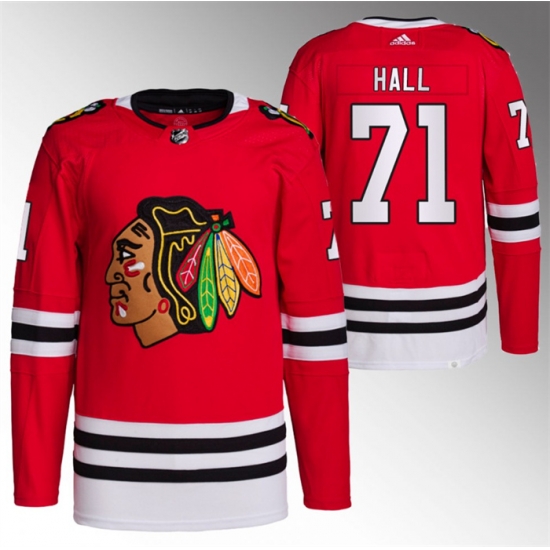 Men Chicago Blackhawks 71 Taylor Hall Red Stitched Hockey Jersey Men Chicago Blackhawks 71 Taylor Hall Red Stitched Hockey Jersey