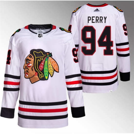 Men Chicago Blackhawks 94 Corey Perry White Stitched Hockey Jersey Men Chicago Blackhawks 94 Corey Perry White Stitched Hockey Jersey
