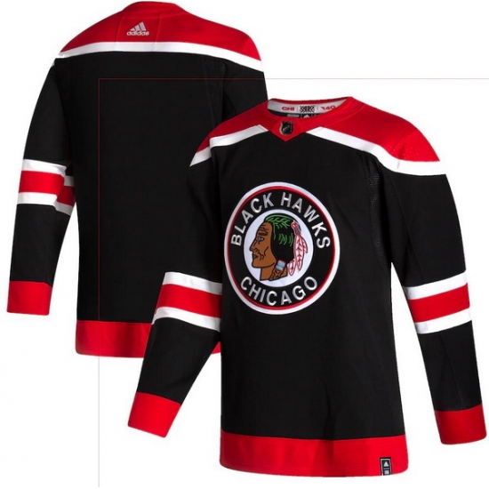 Men Chicago Blackhawks Blank Black 2020 21 Reverse Retro Adidas Jersey Men Chicago Blackhawks Blank Black 2020 21 Reverse Retro Adidas Jersey