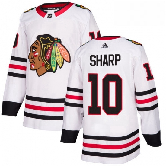 Mens Adidas Chicago Blackhawks 10 Patrick Sharp Authentic White Away NHL Jersey Mens Adidas Chicago Blackhawks 10 Patrick Sharp Authentic White Away NHL Jersey
