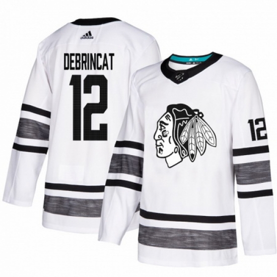 Men's Adidas Chicago Blackhawks #12 Alex DeBrincat White 2019 All-Star Game Parley Authentic Stitched NHL Jersey Men's Adidas Chicago Blackhawks #12 Alex DeBrincat White 2019 All-Star Game Parley Authentic Stitched NHL Jersey