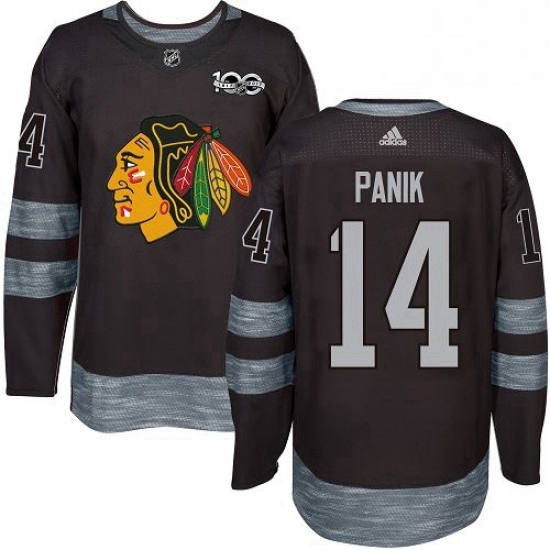 Mens Adidas Chicago Blackhawks 14 Richard Panik Authentic Black 1917 2017 100th Anniversary NHL Jersey Mens Adidas Chicago Blackhawks 14 Richard Panik Authentic Black 1917 2017 100th Anniversary NHL Jersey