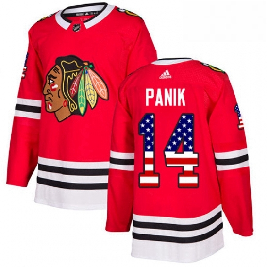 Mens Adidas Chicago Blackhawks 14 Richard Panik Authentic Red USA Flag Fashion NHL Jersey Mens Adidas Chicago Blackhawks 14 Richard Panik Authentic Red USA Flag Fashion NHL Jersey