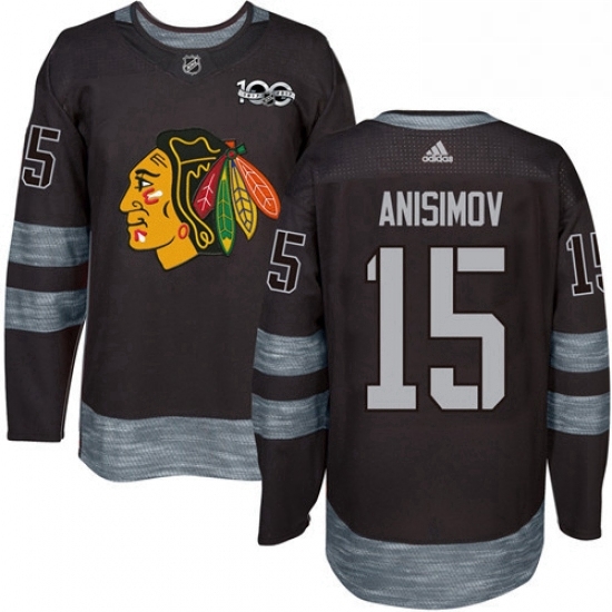 Mens Adidas Chicago Blackhawks 15 Artem Anisimov Authentic Black 1917 2017 100th Anniversary NHL Jersey Mens Adidas Chicago Blackhawks 15 Artem Anisimov Authentic Black 1917 2017 100th Anniversary NHL Jersey