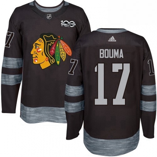 Mens Adidas Chicago Blackhawks 17 Lance Bouma Authentic Black 1917 2017 100th Anniversary NHL Jersey Mens Adidas Chicago Blackhawks 17 Lance Bouma Authentic Black 1917 2017 100th Anniversary NHL Jersey