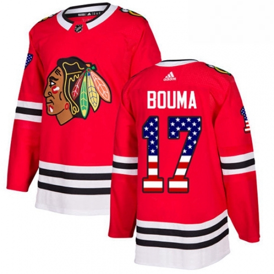 Mens Adidas Chicago Blackhawks 17 Lance Bouma Authentic Red USA Flag Fashion NHL Jersey Mens Adidas Chicago Blackhawks 17 Lance Bouma Authentic Red USA Flag Fashion NHL Jersey