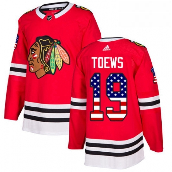 Mens Adidas Chicago Blackhawks 19 Jonathan Toews Authentic Red USA Flag Fashion NHL Jersey Mens Adidas Chicago Blackhawks 19 Jonathan Toews Authentic Red USA Flag Fashion NHL Jersey