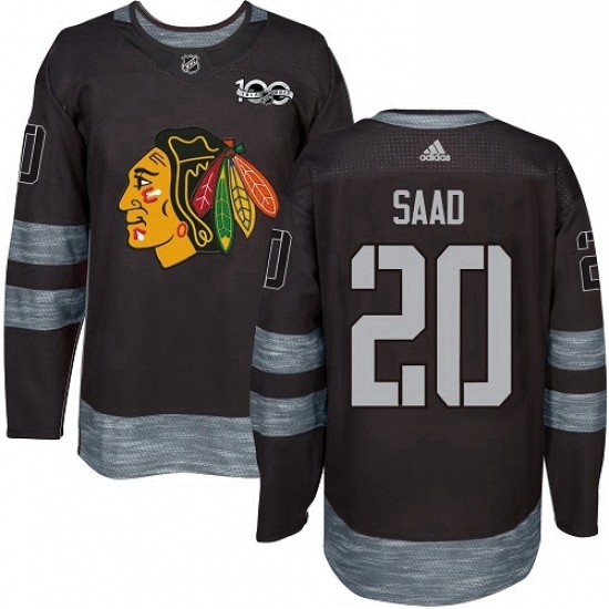 Mens Adidas Chicago Blackhawks 20 Brandon Saad Authentic Black 1917 2017 100th Anniversary NHL Jersey Mens Adidas Chicago Blackhawks 20 Brandon Saad Authentic Black 1917 2017 100th Anniversary NHL Jersey