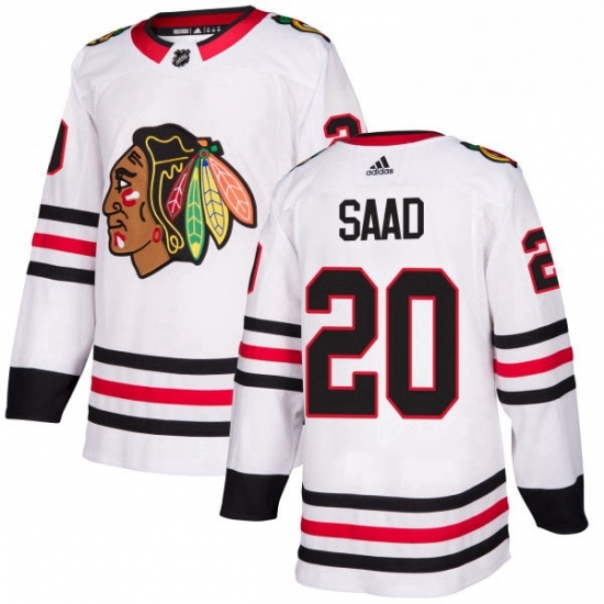 Mens Adidas Chicago Blackhawks 20 Brandon Saad Authentic White Away NHL Jersey Mens Adidas Chicago Blackhawks 20 Brandon Saad Authentic White Away NHL Jersey