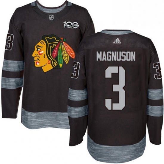 Mens Adidas Chicago Blackhawks 3 Keith Magnuson Authentic Black 1917 2017 100th Anniversary NHL Jersey Mens Adidas Chicago Blackhawks 3 Keith Magnuson Authentic Black 1917 2017 100th Anniversary NHL Jersey