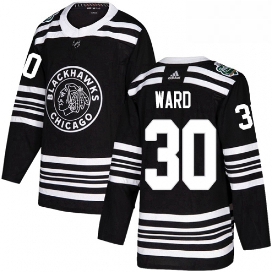 Mens Adidas Chicago Blackhawks 30 Cam Ward Authentic Black 2019 Winter Classic NHL Jerse Mens Adidas Chicago Blackhawks 30 Cam Ward Authentic Black 2019 Winter Classic NHL Jerse