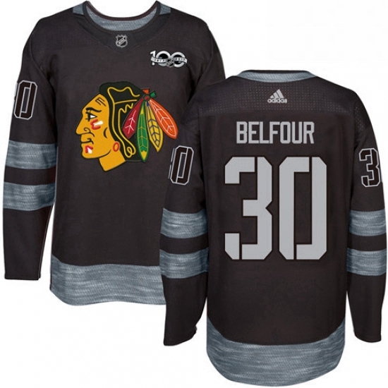 Mens Adidas Chicago Blackhawks 30 ED Belfour Authentic Black 1917 2017 100th Anniversary NHL Jersey Mens Adidas Chicago Blackhawks 30 ED Belfour Authentic Black 1917 2017 100th Anniversary NHL Jersey