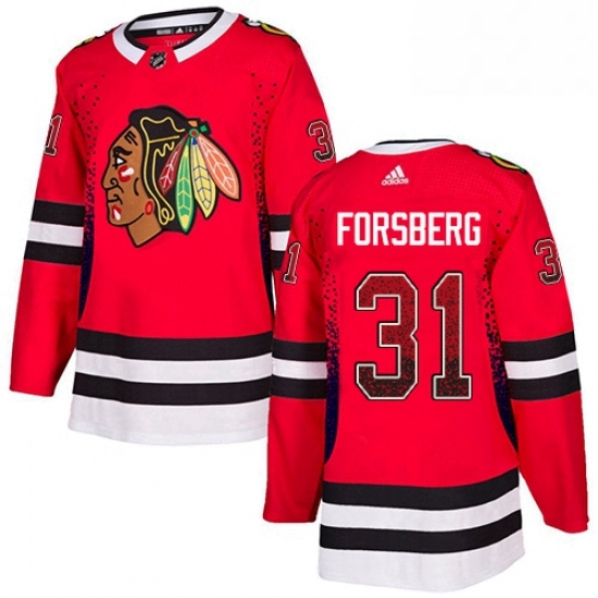 Mens Adidas Chicago Blackhawks 31 Anton Forsberg Authentic Red Drift Fashion NHL Jersey Mens Adidas Chicago Blackhawks 31 Anton Forsberg Authentic Red Drift Fashion NHL Jersey
