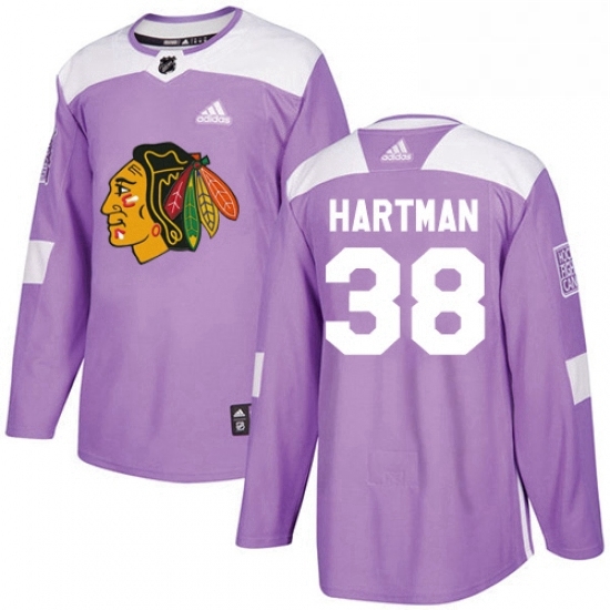 Mens Adidas Chicago Blackhawks 38 Ryan Hartman Authentic Purple Fights Cancer Practice NHL Jersey Mens Adidas Chicago Blackhawks 38 Ryan Hartman Authentic Purple Fights Cancer Practice NHL Jersey