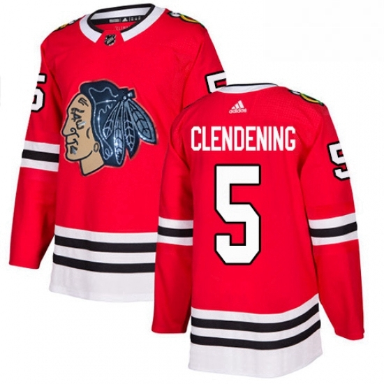 Mens Adidas Chicago Blackhawks 5 Adam Clendening Authentic Red Fashion Gold NHL Jersey Mens Adidas Chicago Blackhawks 5 Adam Clendening Authentic Red Fashion Gold NHL Jersey
