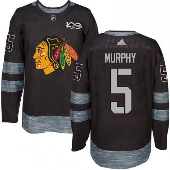 Mens Adidas Chicago Blackhawks 5 Connor Murphy Authentic Black 1917 2017 100th Anniversary NHL Jersey Mens Adidas Chicago Blackhawks 5 Connor Murphy Authentic Black 1917 2017 100th Anniversary NHL Jersey