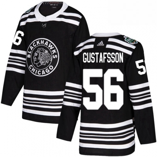 Mens Adidas Chicago Blackhawks 56 Erik Gustafsson Authentic Black 2019 Winter Classic NHL Jersey Mens Adidas Chicago Blackhawks 56 Erik Gustafsson Authentic Black 2019 Winter Classic NHL Jersey