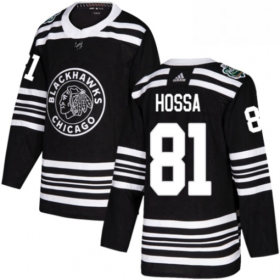 Mens Adidas Chicago Blackhawks 81 Marian Hossa Authentic Black 2019 Winter Classic NHL Jersey Mens Adidas Chicago Blackhawks 81 Marian Hossa Authentic Black 2019 Winter Classic NHL Jersey