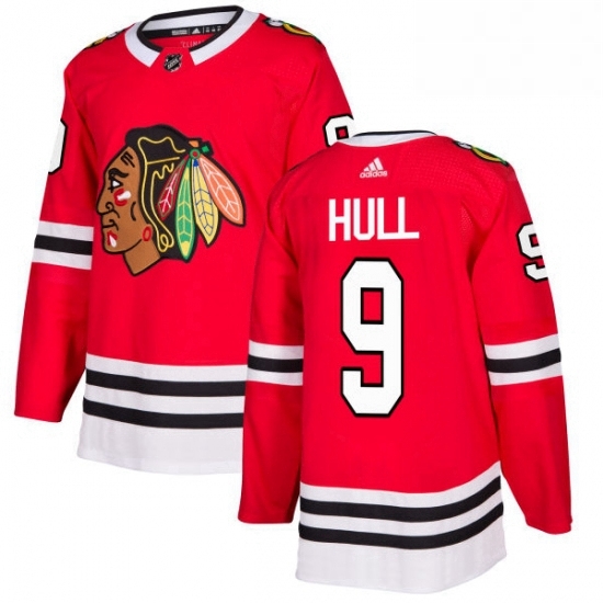Mens Adidas Chicago Blackhawks 9 Bobby Hull Authentic Red Home NHL Jersey Mens Adidas Chicago Blackhawks 9 Bobby Hull Authentic Red Home NHL Jersey