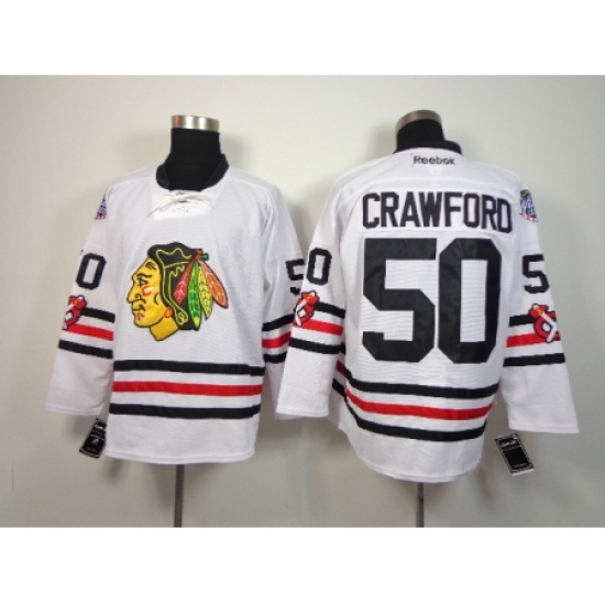 NHL Chicago Blackhawks #50 Crawford 2015 Winter Classic White Jerseys NHL Chicago Blackhawks #50 Crawford 2015 Winter Classic White Jerseys