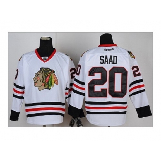 NHL Jerseys Chicago Blackhawks #20 Saad White Jerseys NHL Jerseys Chicago Blackhawks #20 Saad White Jerseys
