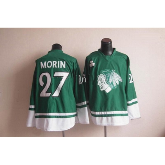 NHL Jerseys Chicago Blackhawks #27 Jeremy Morin green St Patty's Day Hockey Jersey NHL Jerseys Chicago Blackhawks #27 Jeremy Morin green St Patty's Day Hockey Jersey