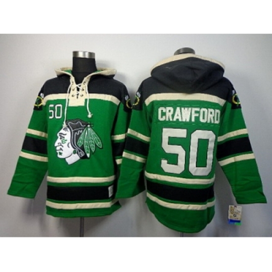 NHL Jerseys Chicago Blackhawks #50 Crawford green[pullover hooded sweatshirt]