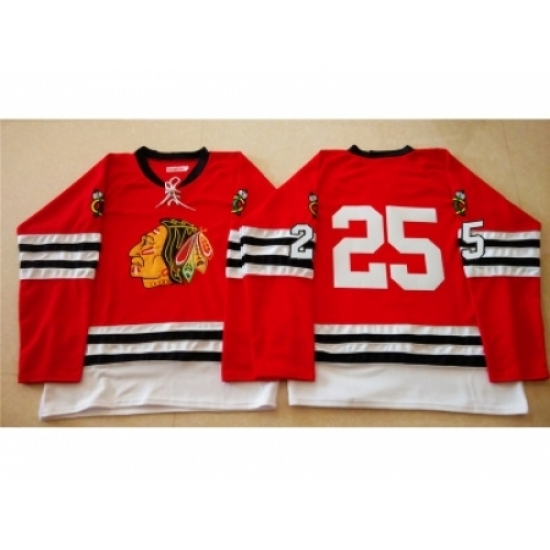 NHL Mitchell And Ness 1960-61 Chicago Blackhawks #25 Noname red Throwback jerseys NHL Mitchell And Ness 1960-61 Chicago Blackhawks #25 Noname red Throwback jerseys