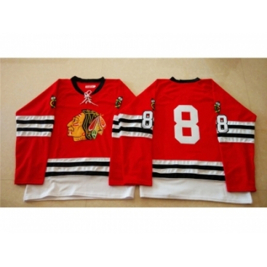 NHL Mitchell And Ness 1960-61 Chicago Blackhawks #8 Noname red Throwback jerseys NHL Mitchell And Ness 1960-61 Chicago Blackhawks #8 Noname red Throwback jerseys