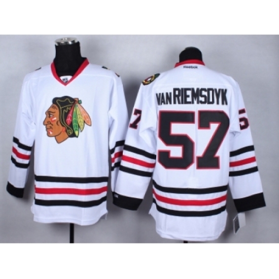 NHL chicago blackhawks #57 vanriemsdyk white jerseys[2014 new]