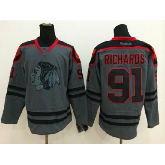NHL chicago blackhawks #91 richards Charcoal Cross Check Jerseys NHL chicago blackhawks #91 richards Charcoal Cross Check Jerseys