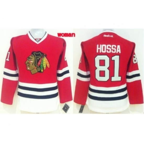 NHL Women chicago blackhawks #81 Marian Hossa red jerseys NHL Women chicago blackhawks #81 Marian Hossa red jerseys