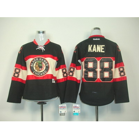 Women Chicago Blackhawks #88 KANE WINTER CLASSIC Black Women Chicago Blackhawks #88 KANE WINTER CLASSIC Black