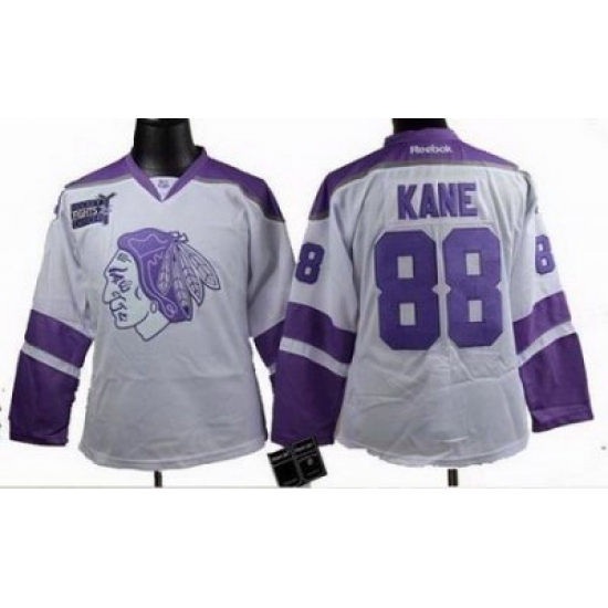 Women Chicago Blackhawks #88 Patrick Kane Fights Cancer white Jersey Women Chicago Blackhawks #88 Patrick Kane Fights Cancer white Jersey