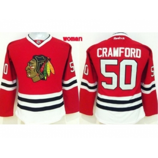 Women NHL Chicago Blackhawks 50 Corey Crawford red Jersey Women NHL Chicago Blackhawks 50 Corey Crawford red Jersey
