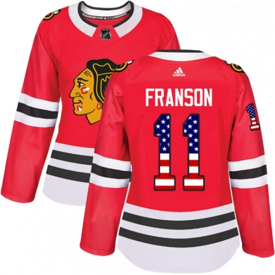 Womens Adidas Chicago Blackhawks 11 Cody Franson Authentic Red USA Flag Fashion NHL Jersey Womens Adidas Chicago Blackhawks 11 Cody Franson Authentic Red USA Flag Fashion NHL Jersey