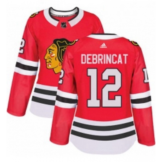 Womens Adidas Chicago Blackhawks 12 Alex DeBrincat Authentic Red Home NHL Jersey Womens Adidas Chicago Blackhawks 12 Alex DeBrincat Authentic Red Home NHL Jersey