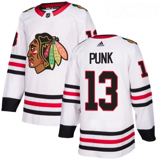 Womens Adidas Chicago Blackhawks 13 CM Punk Authentic White Away NHL Jersey Womens Adidas Chicago Blackhawks 13 CM Punk Authentic White Away NHL Jersey