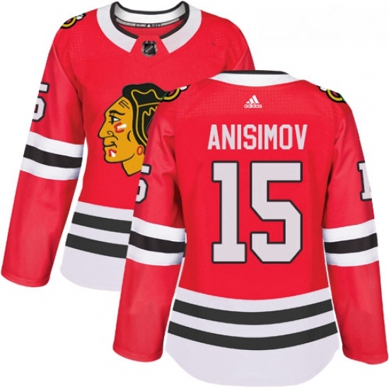 Womens Adidas Chicago Blackhawks 15 Artem Anisimov Authentic Red Home NHL Jersey Womens Adidas Chicago Blackhawks 15 Artem Anisimov Authentic Red Home NHL Jersey