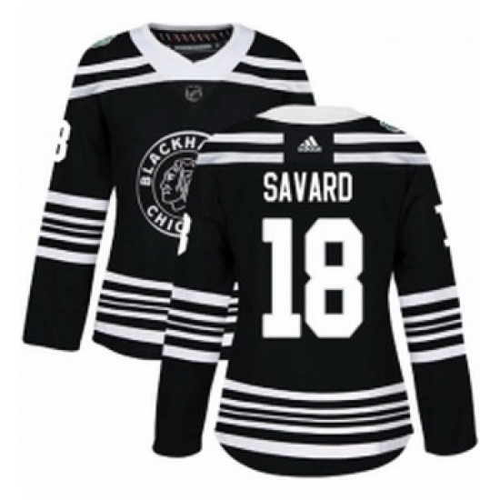 Womens Adidas Chicago Blackhawks 18 Denis Savard Authentic Black 2019 Winter Classic NHL Jersey Womens Adidas Chicago Blackhawks 18 Denis Savard Authentic Black 2019 Winter Classic NHL Jersey