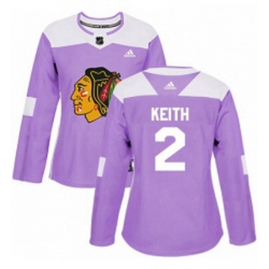 Womens Adidas Chicago Blackhawks 2 Duncan Keith Authentic Purple Fights Cancer Practice NHL Jersey Womens Adidas Chicago Blackhawks 2 Duncan Keith Authentic Purple Fights Cancer Practice NHL Jersey